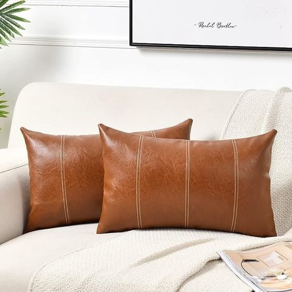 Faux-Leather-Throw-Pillows