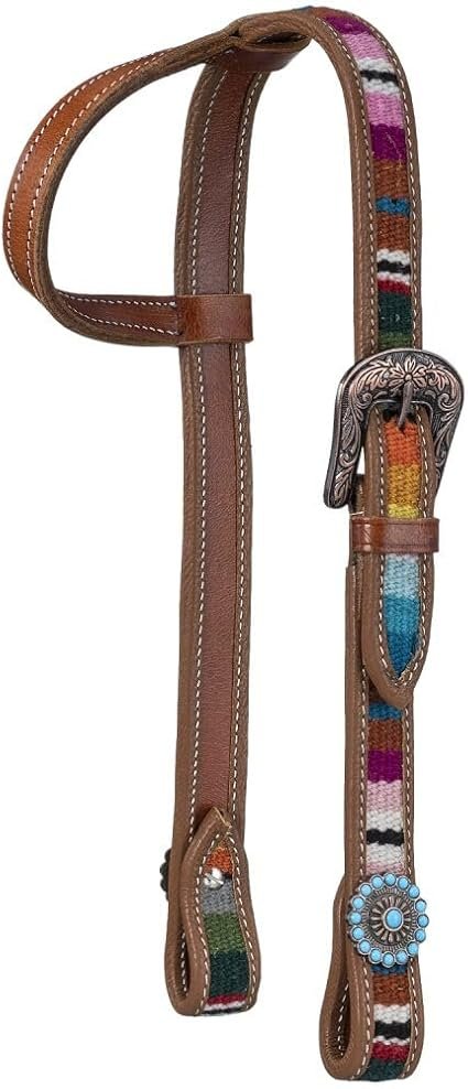 Tough 1 Silver Royal Mini Serape Belt Single Ear Headstall