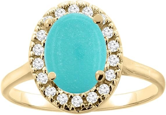 PIERA-14K-Gold-Natural-Turquoise-Halo-Ring-Oval-9x7mm-Diamond-Accent-Sizes-5-10