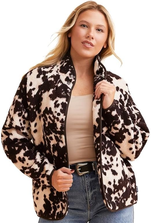 Wrangler-Womens-Cow-Print-Sherpa-Jacket